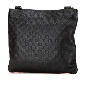 Gucci Shoulder Leather ssima Crossbody Black Bag